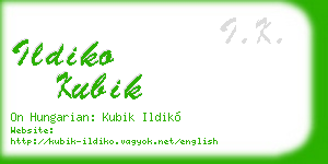ildiko kubik business card